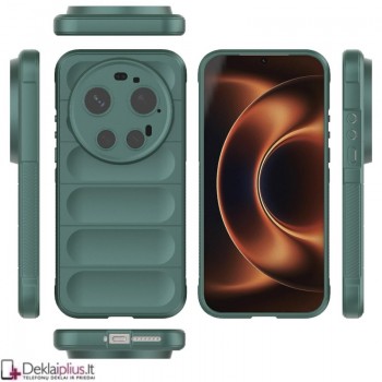 Magic Shield guminis dėklas - žalias (Xiaomi 17 Ultra)